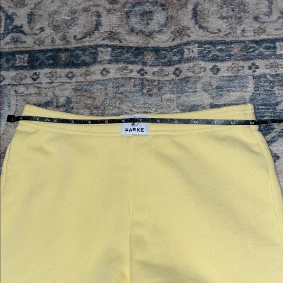 Parke Pale Yellow Women's terry cotton sweatshorts - Picture 8 of 10